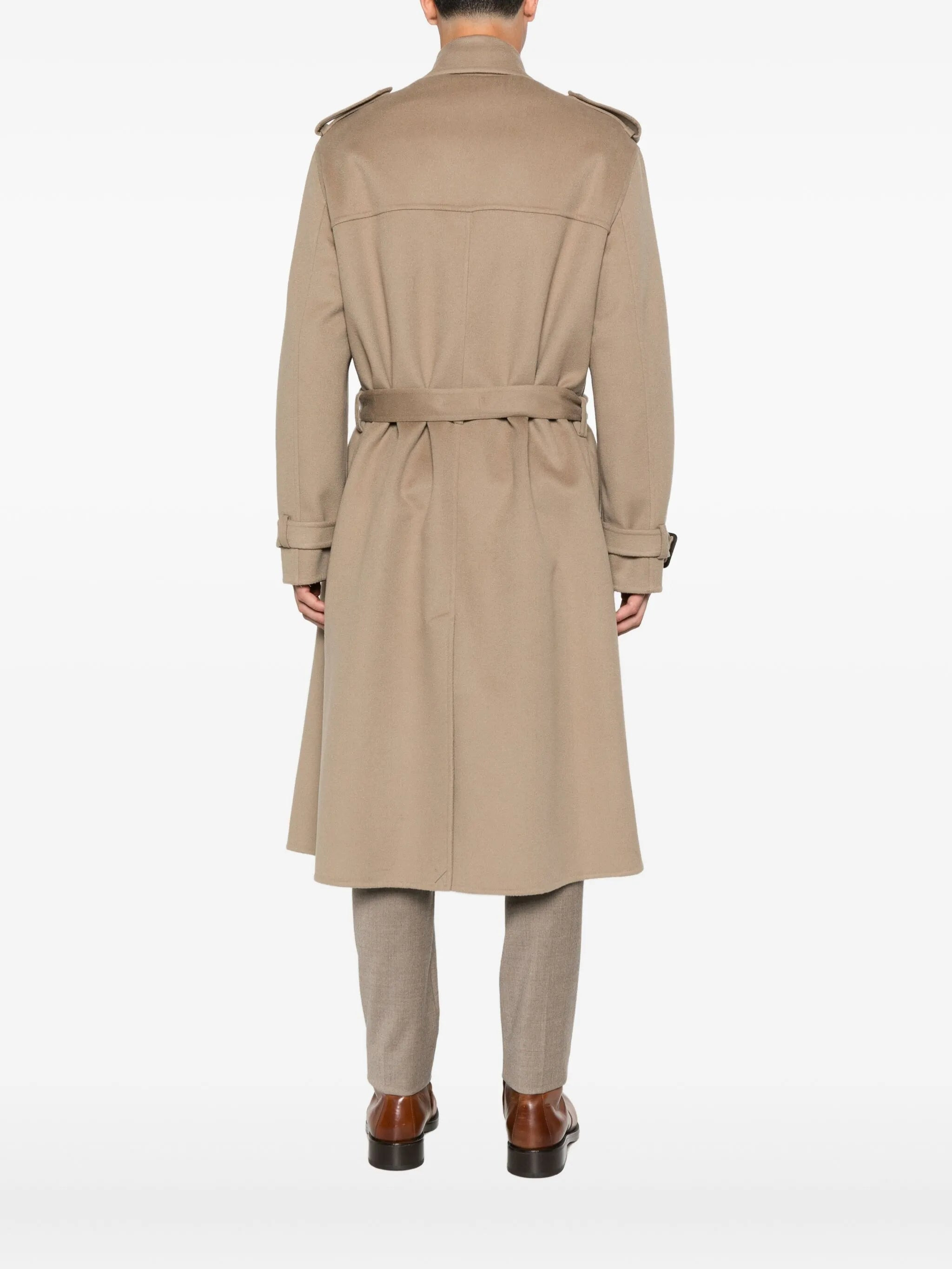 Canali Belted Double-breasted Coat - 5