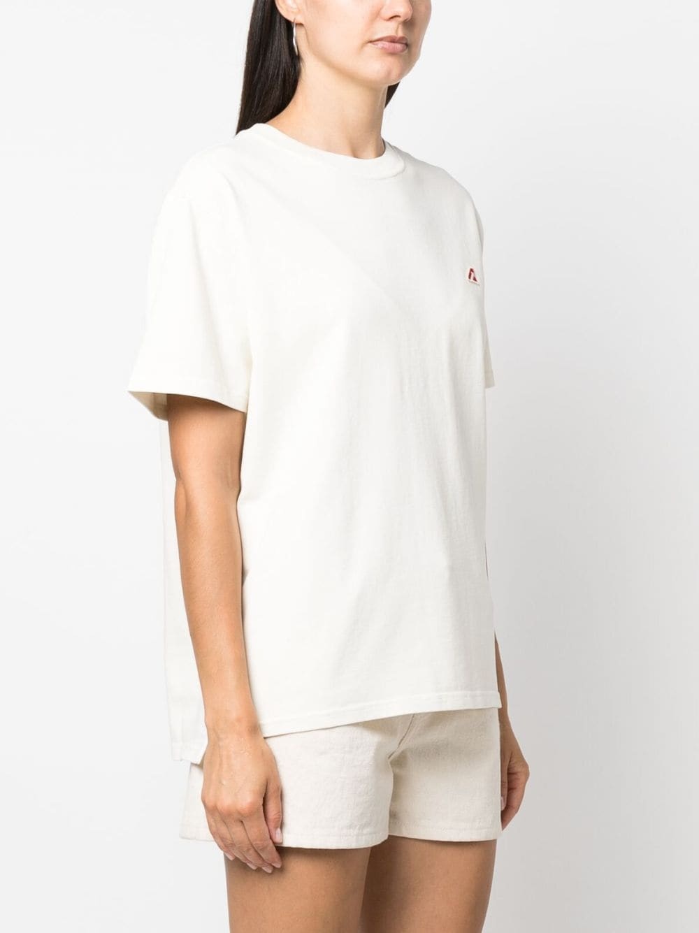 logo-patch cotton T-shirt - 3