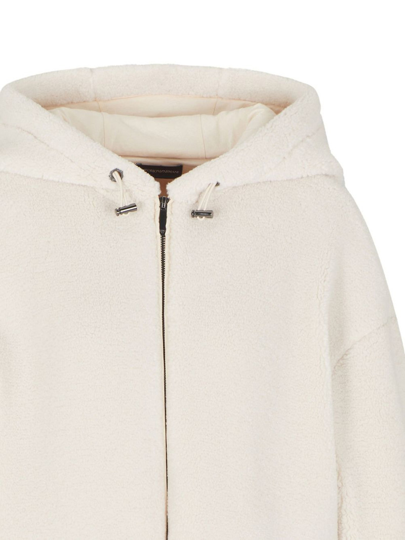 EMPORIO ARMANI fleece-texture hooded jacket outlook
