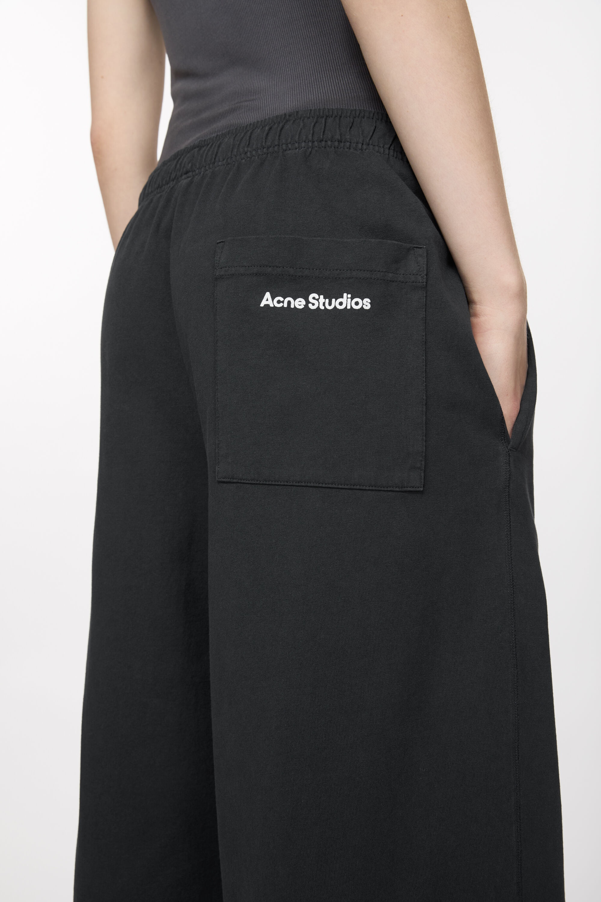 Acne Studios Sweatpant logo stamp - Black | REVERSIBLE