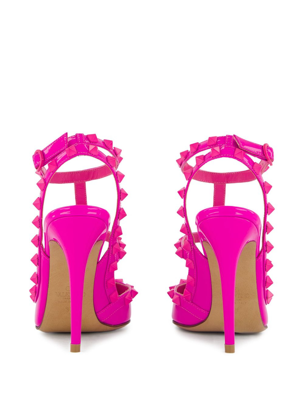 Rockstud 100mm ankle-strap pumps - 3