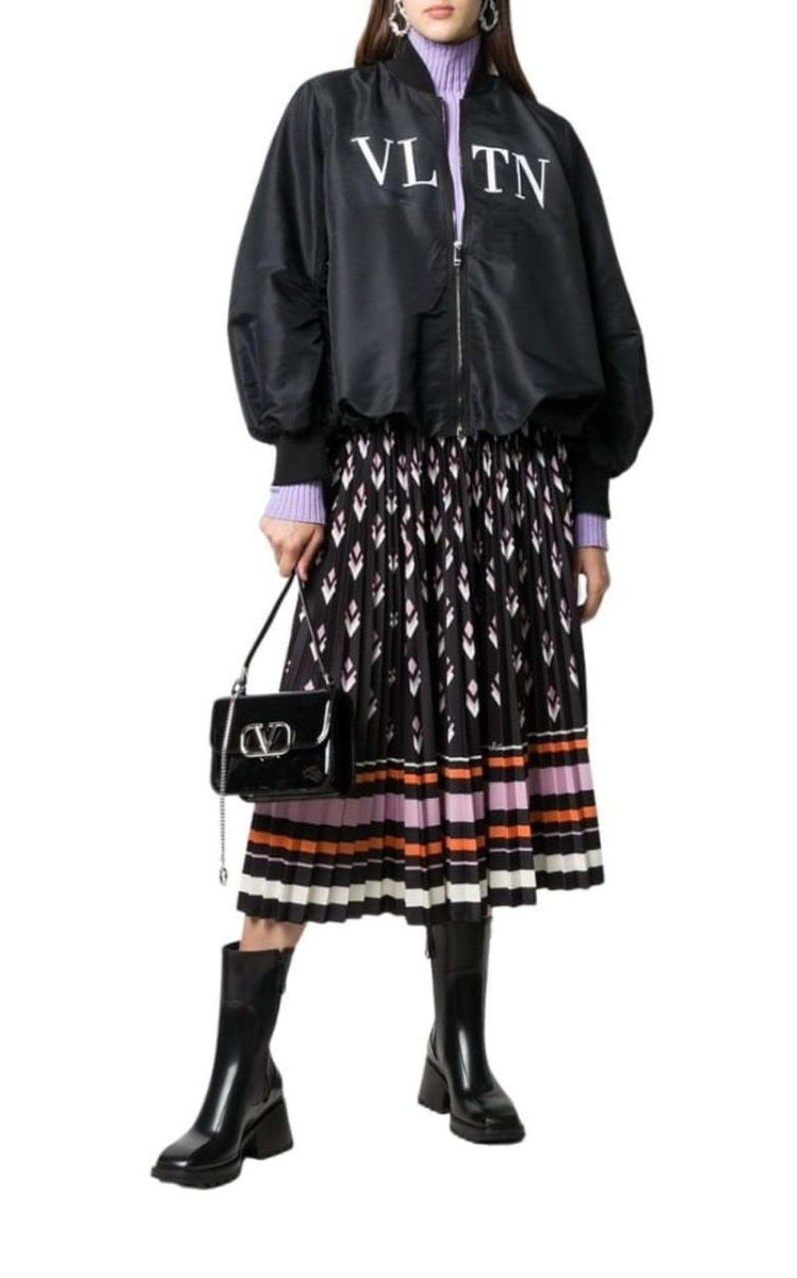 Ruched Printed Shell Bomber Jacket - 2