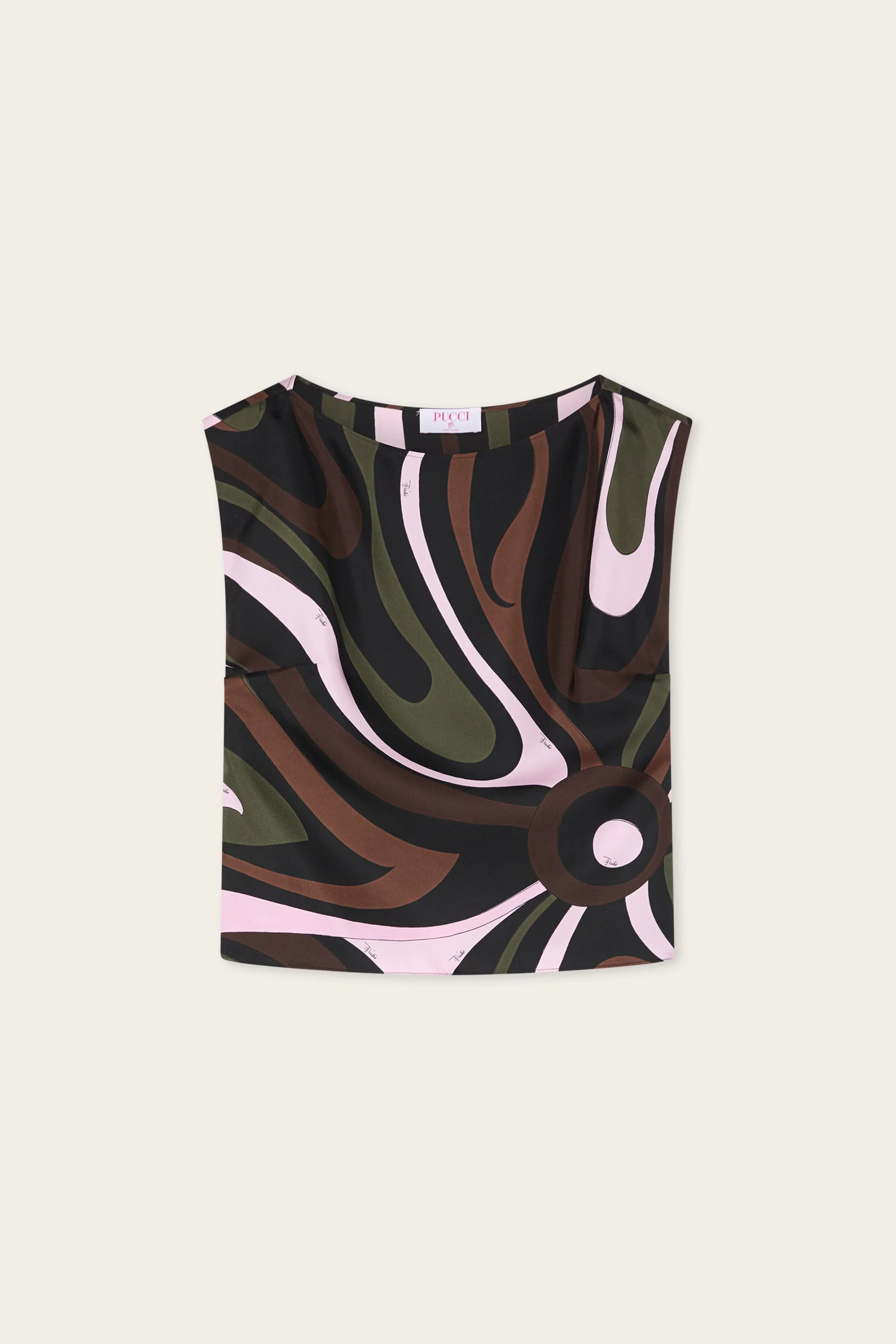 MARMO PRINT SILK TOP - 1