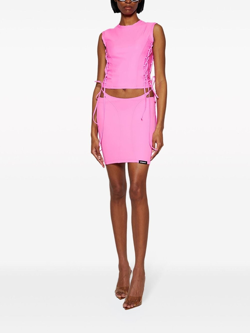 VETEMENTS lace-up crop top outlook
