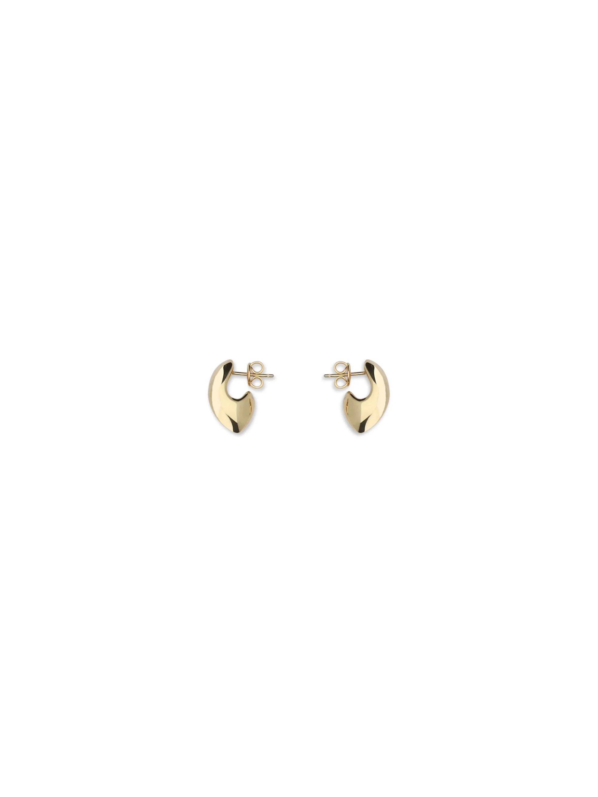 Bottega Veneta Small Disc Earrings Yellow Gold - 1