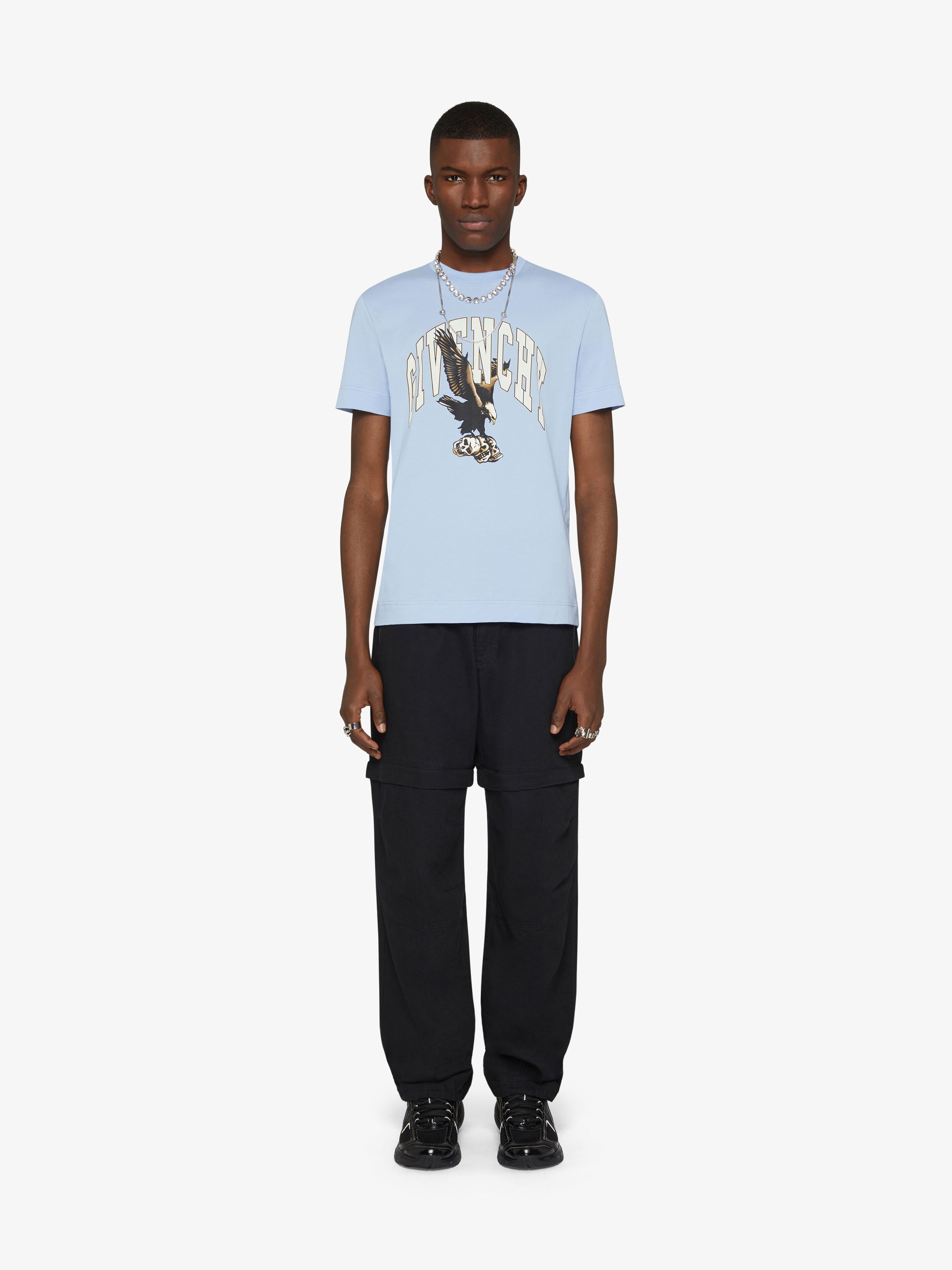 SLIM FIT T-SHIRT IN COTTON WITH GIVENCHY EAGLE PRINT - 2