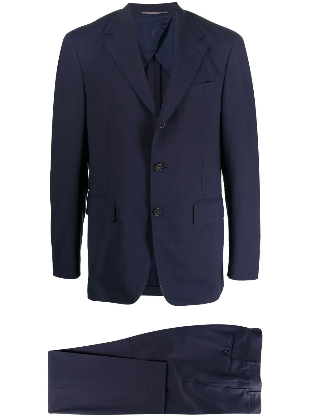 tailored single-breasted wool suit - 1