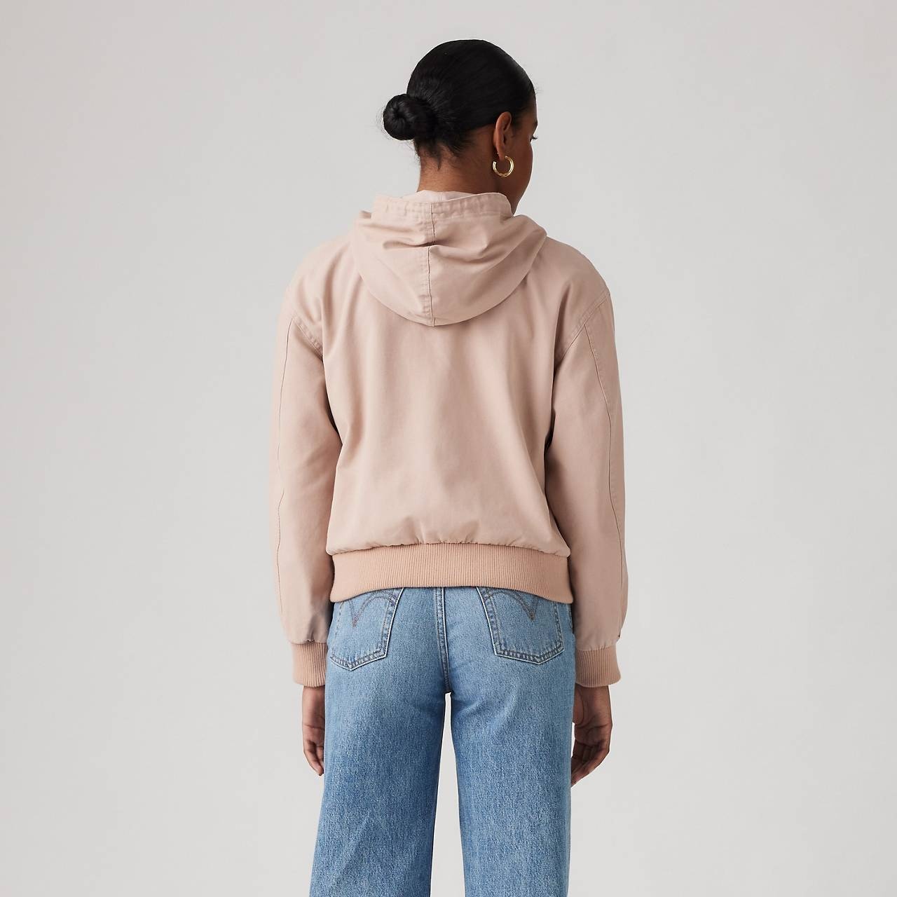 RELAXED HOODED BOMBER JACKET - 4