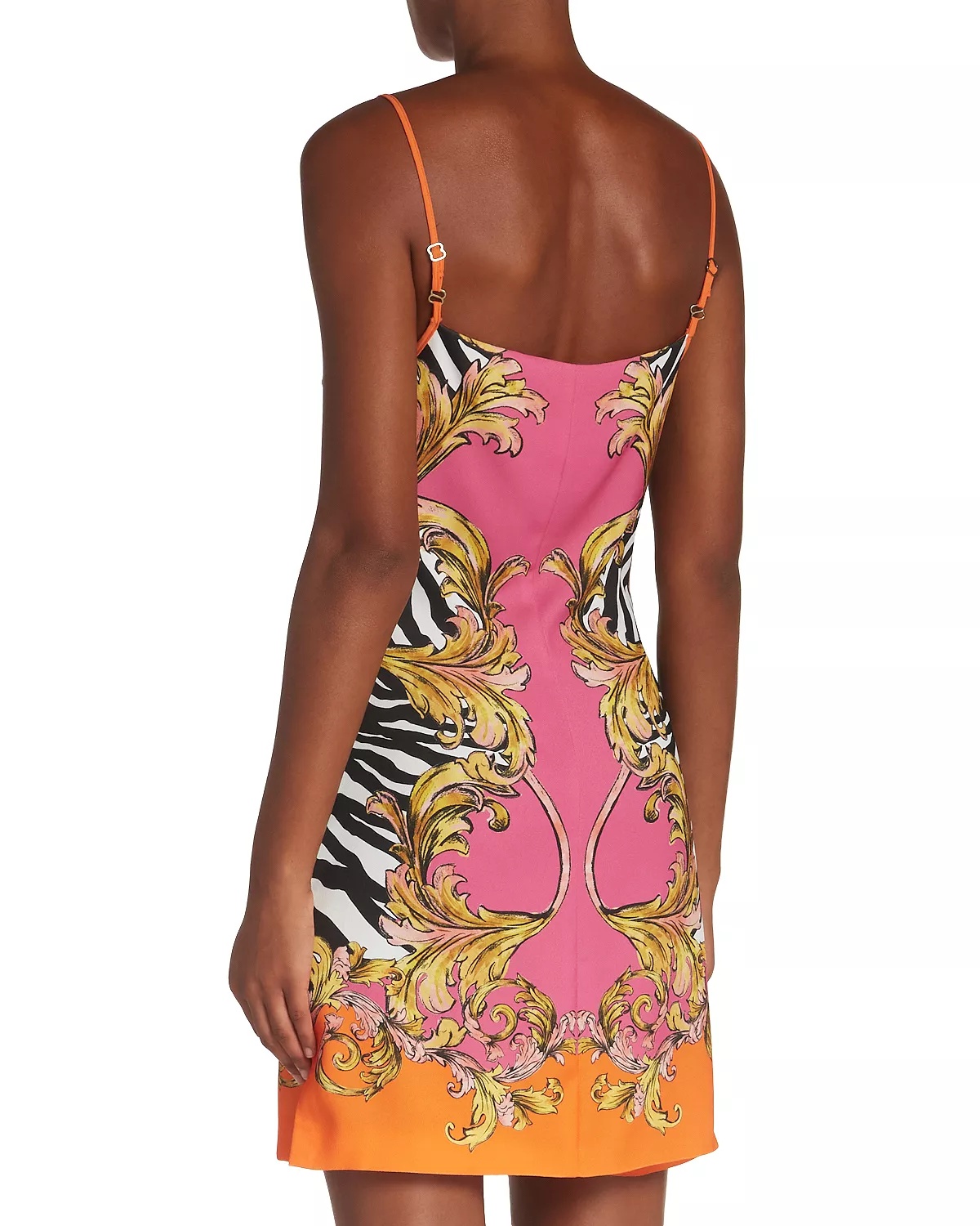 Satin Zebra Mini Dress - 3