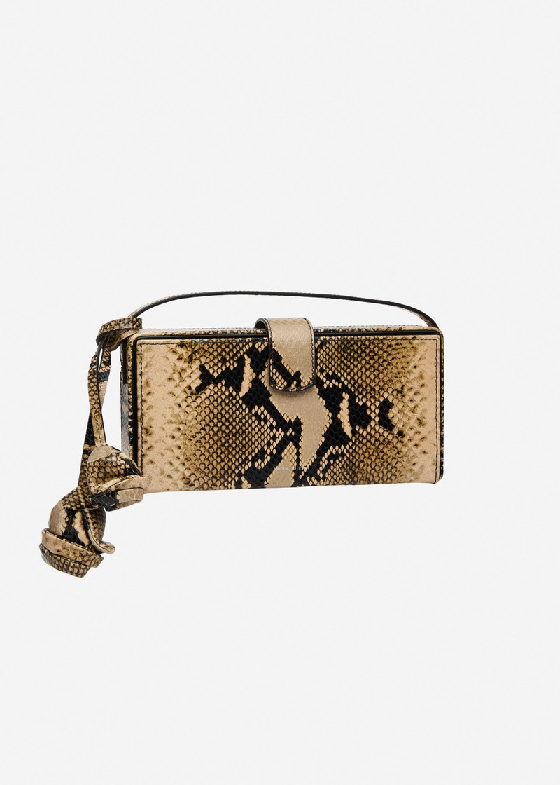 MAGDA BUTRYM Apolonia bag in beige snake-effect leather outlook