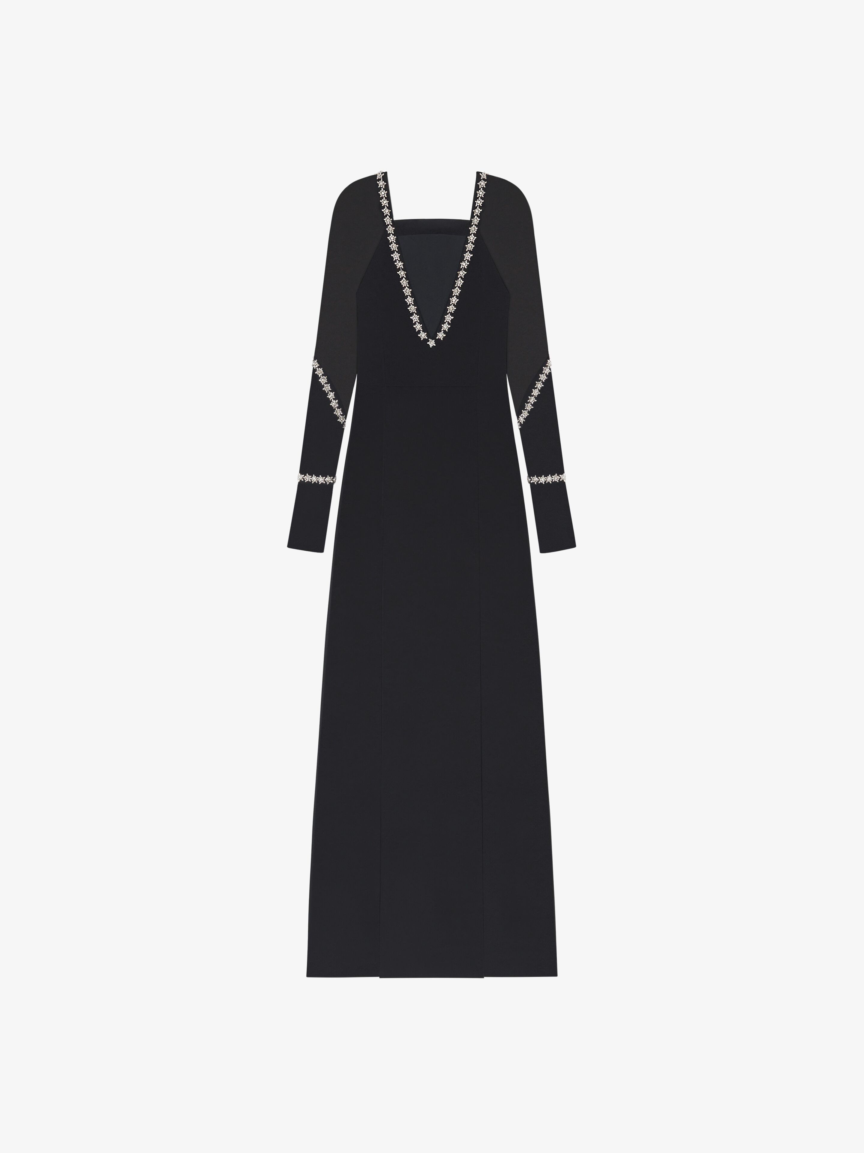 EVENING DRESS WITH CRYSTAL DETAILS - 5