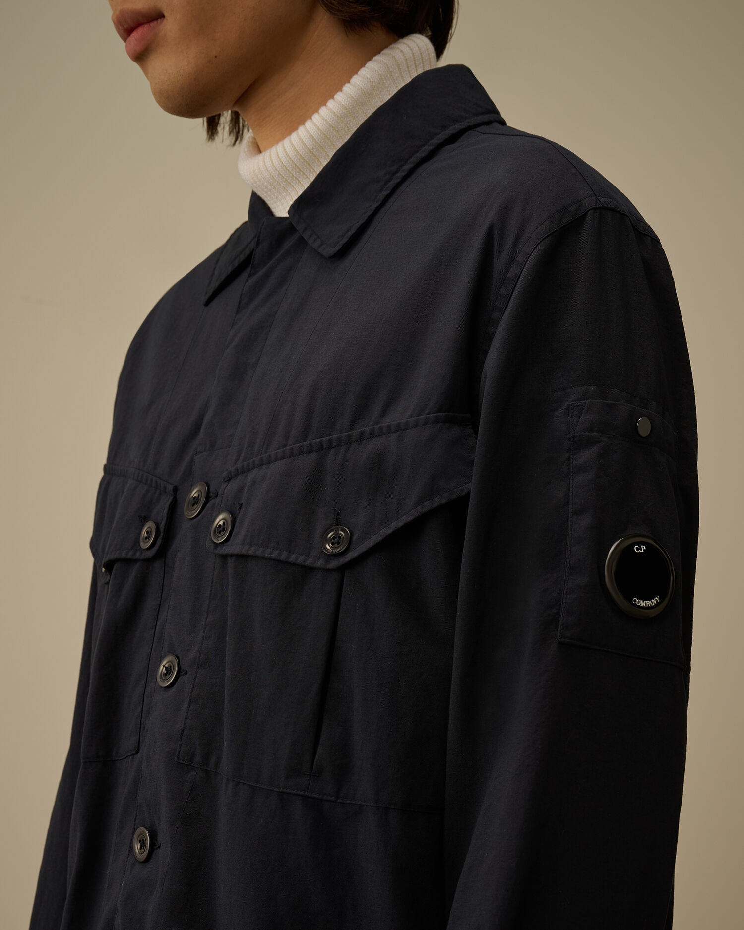 Taylon P Lens Button Overshirt - 5