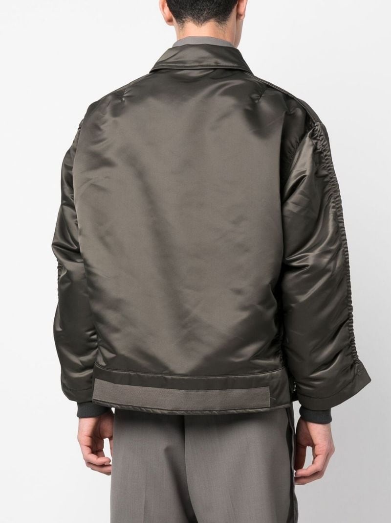 glossy-finish bomber jacket - 4