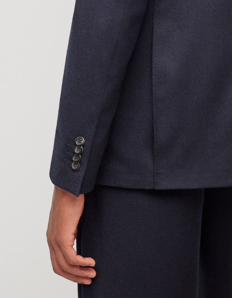 KEI NAVY BLUE MODERN-FIT JACKET IN PURE IMPECCABILE WOOL 5