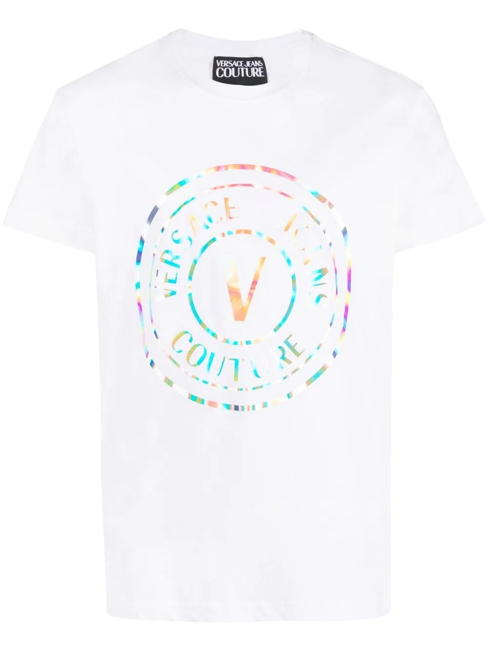 holographic logo print T-shirt - 1