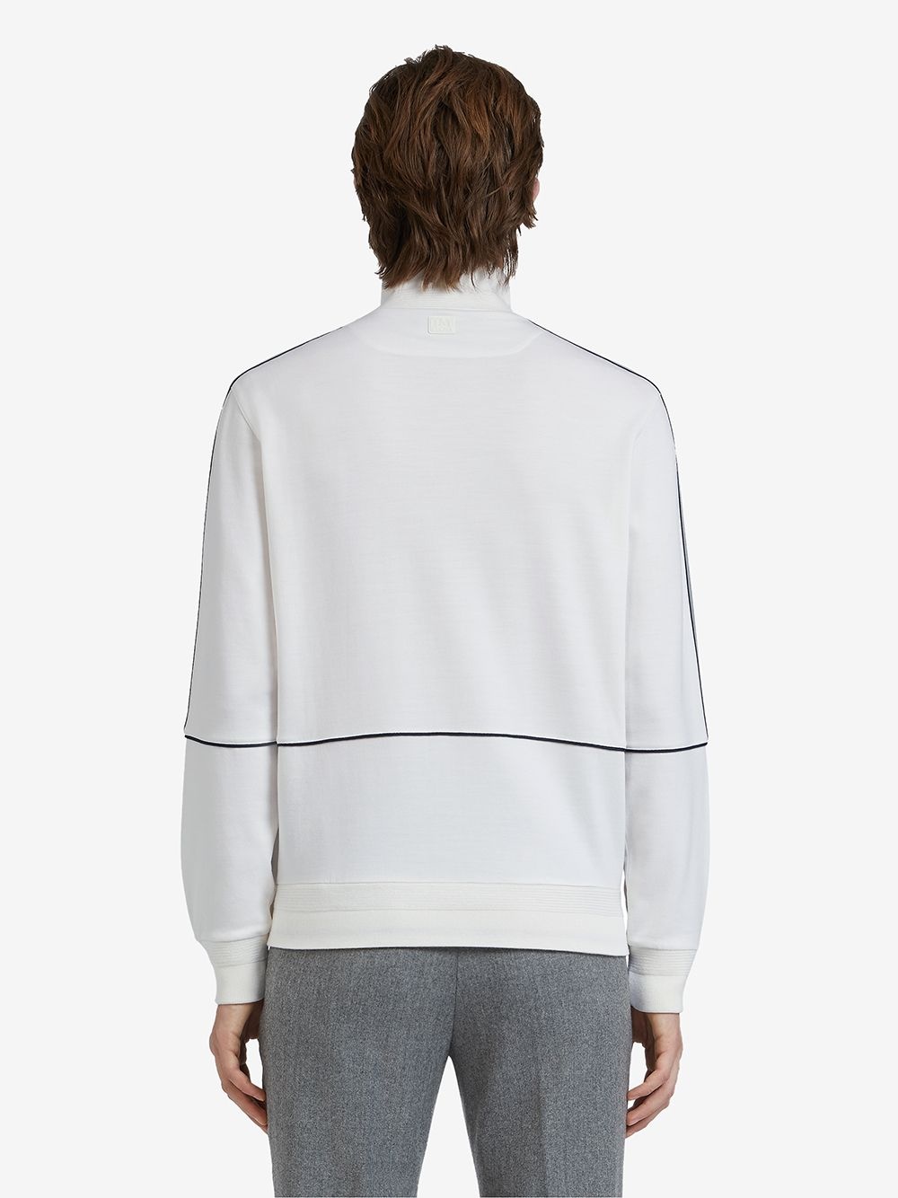 high-neck zipped sweatshirt - 4