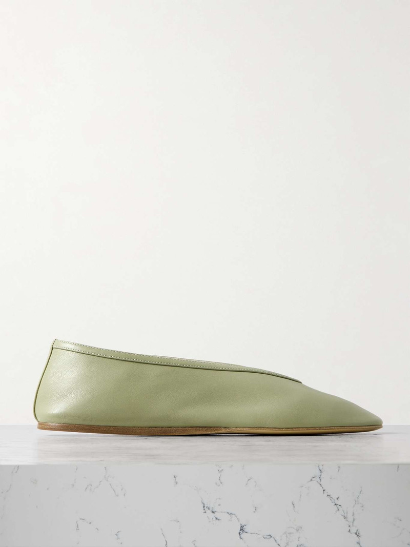 Luna leather ballet flats Green 1
