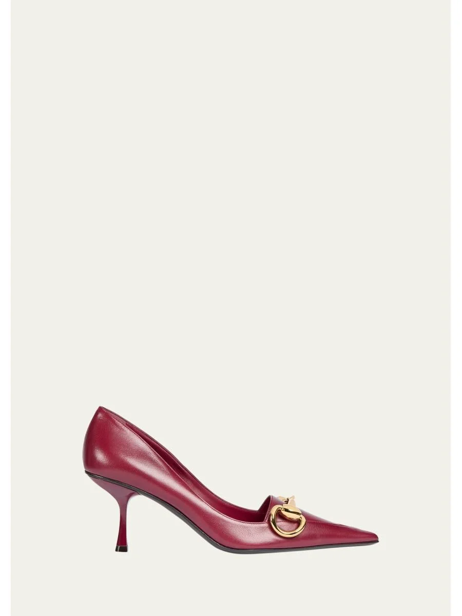 75mm Boulevard Leather Pumps - 1