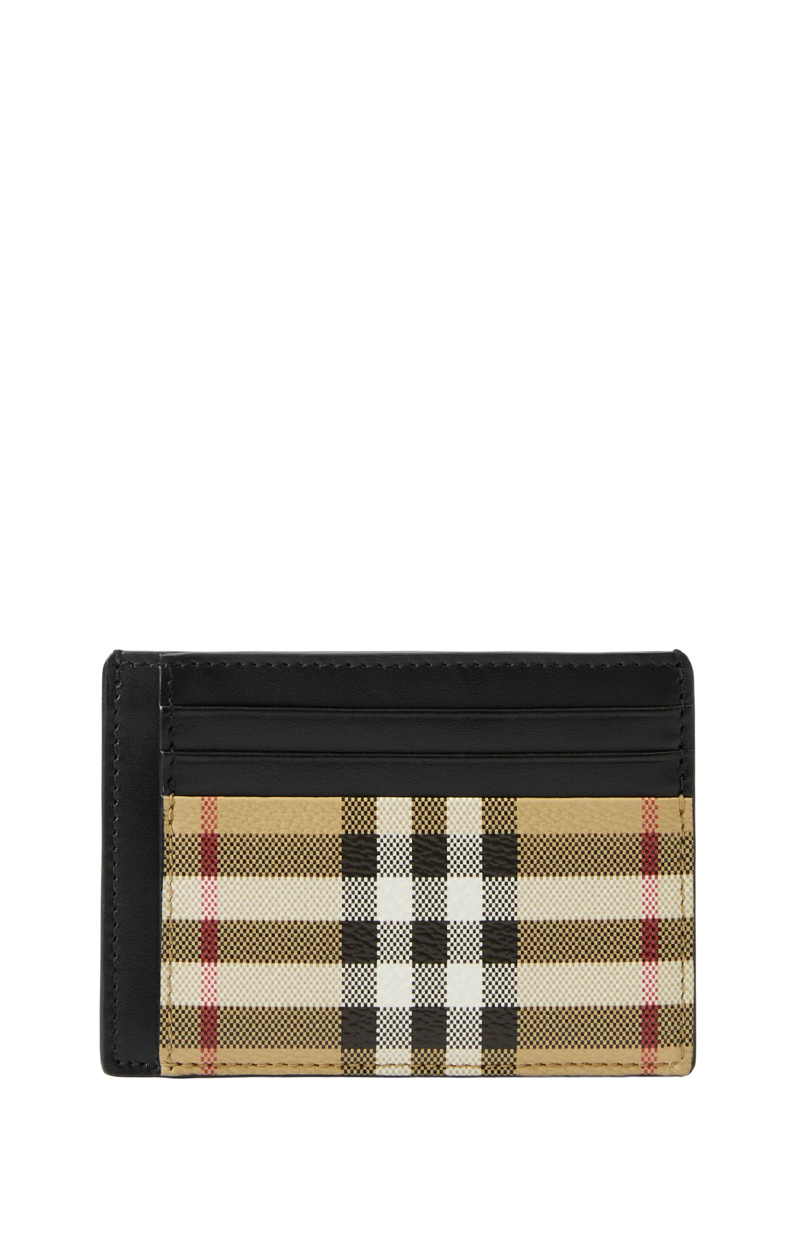 burberry Check Clip Card Case in Archive Beige at Nordstrom - 1