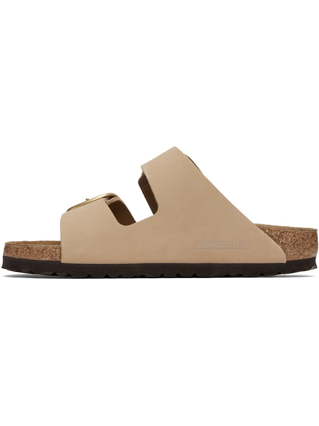 Beige Narrow Arizona Big Buckle Sandals - 3