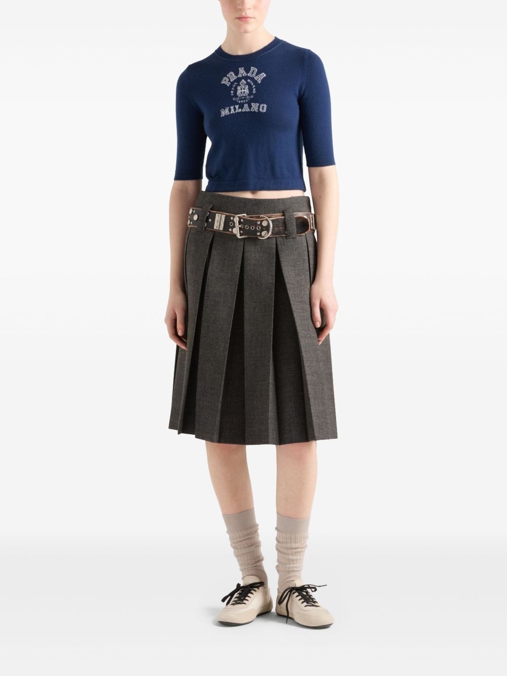 logo-intarsia cashmere jumper - 2