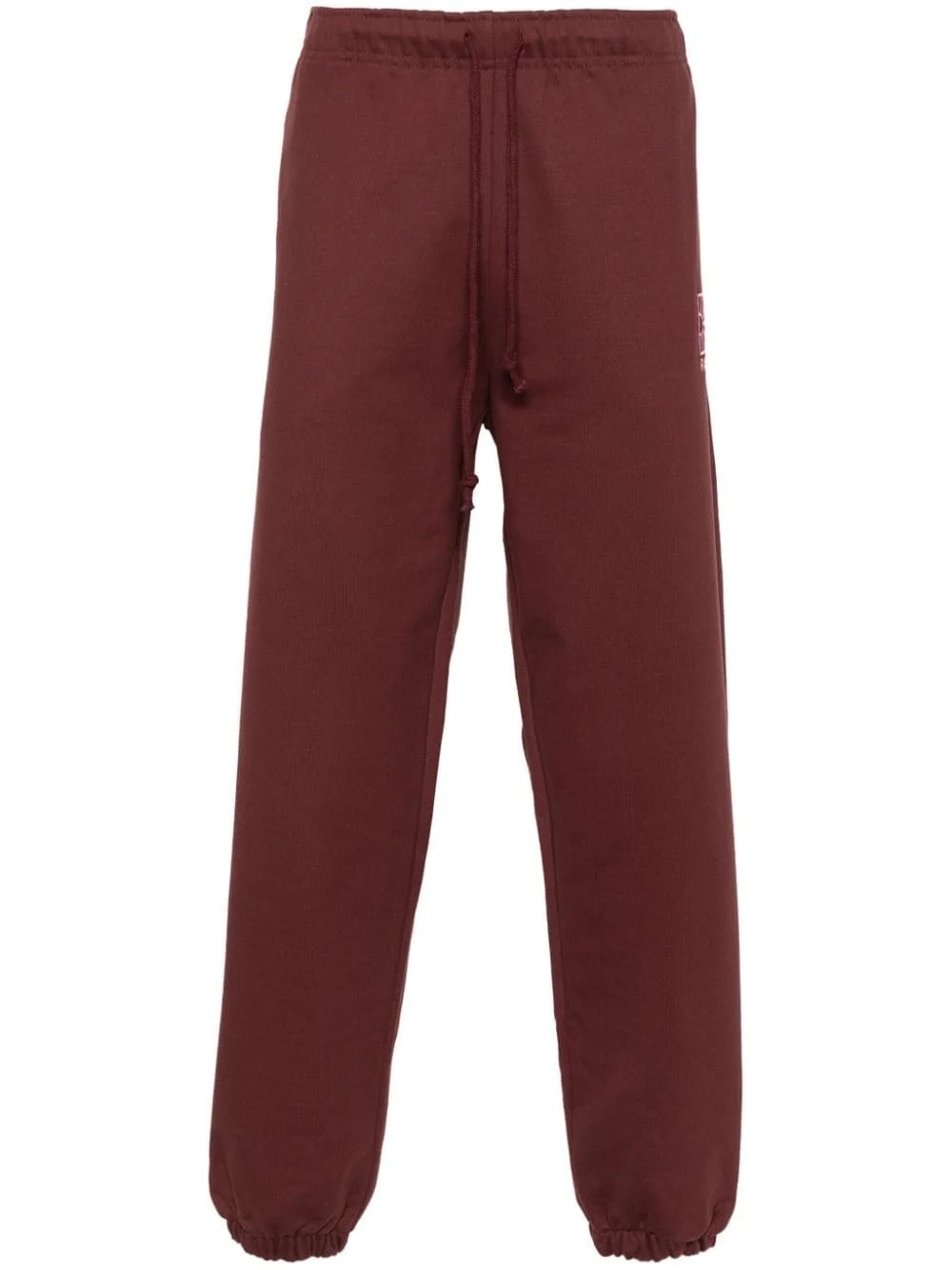 logo-embroidered cotton track pants - 1