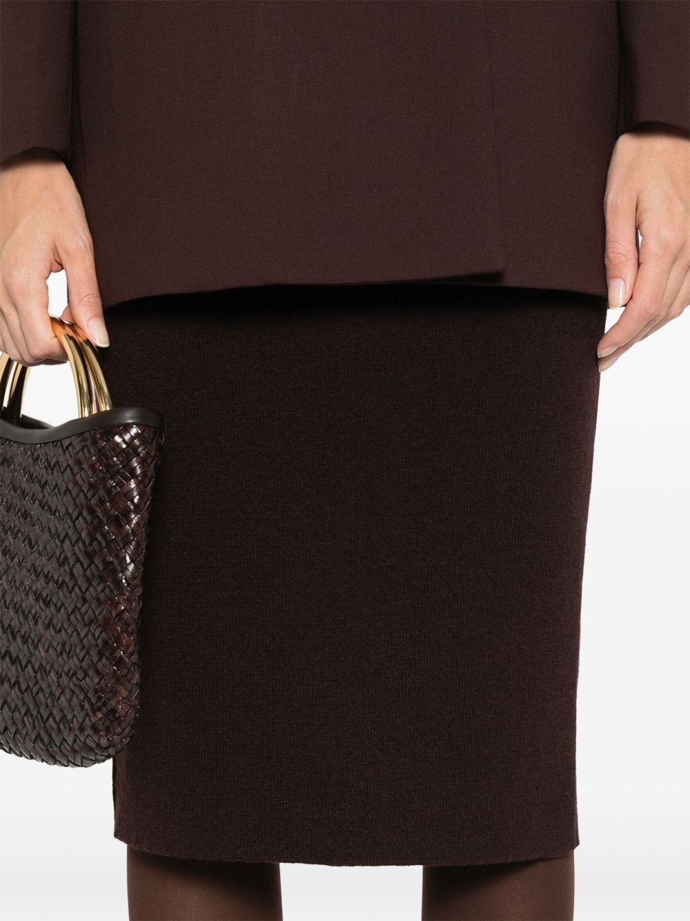 cashmere-blend skirt - 5