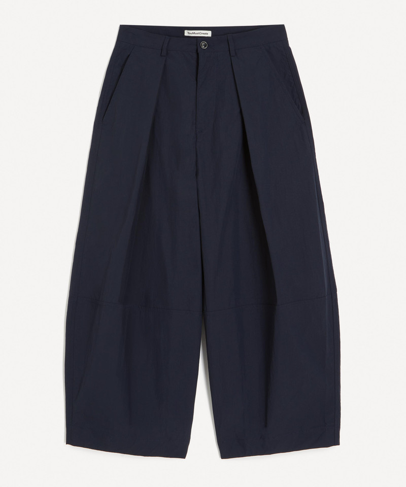 Navy Deadbeat Wide-Leg Trousers 1