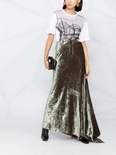 Ann Demeulemeester long velvet skirt outlook