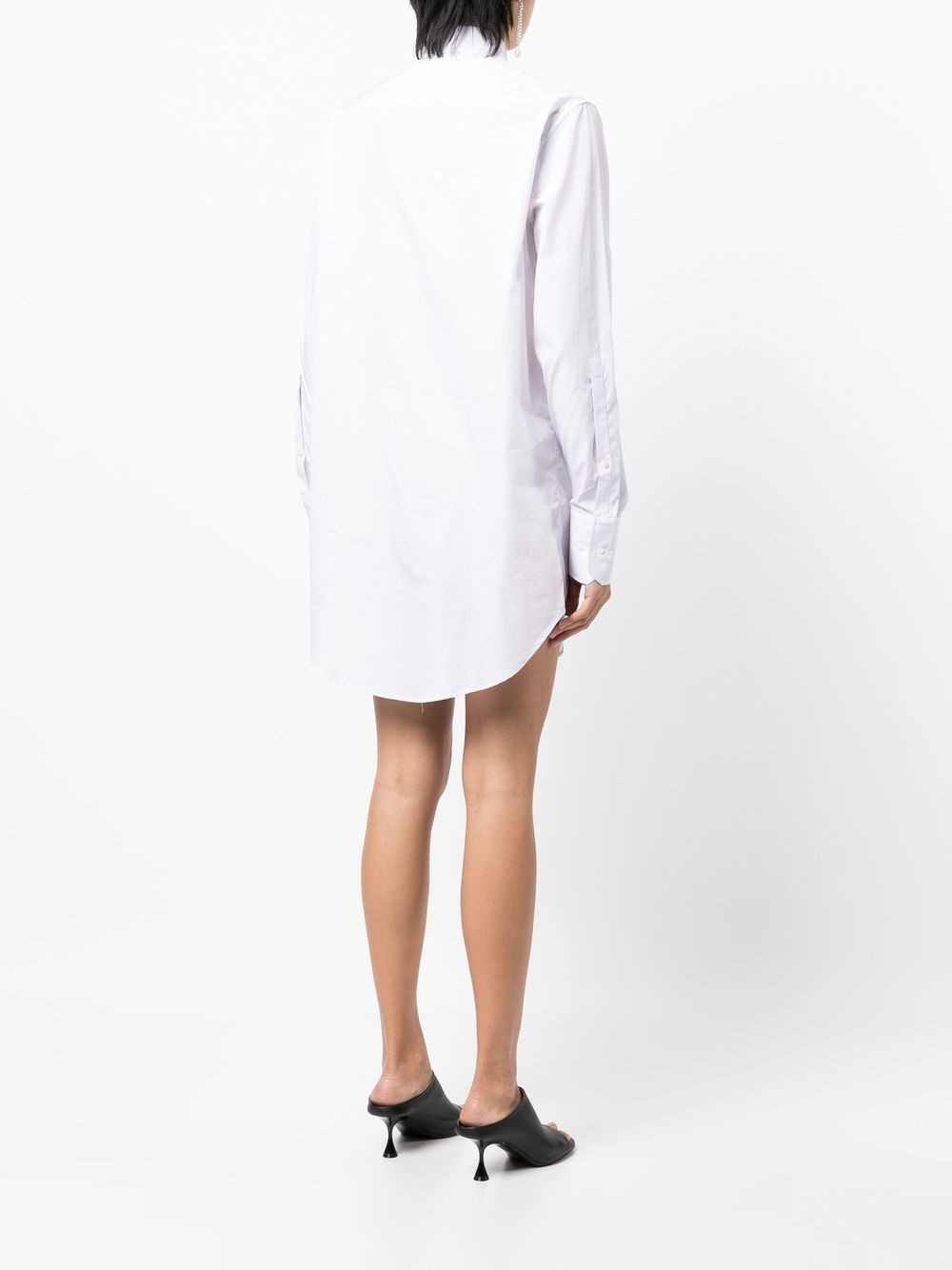 oversized striped shirt dress - 4