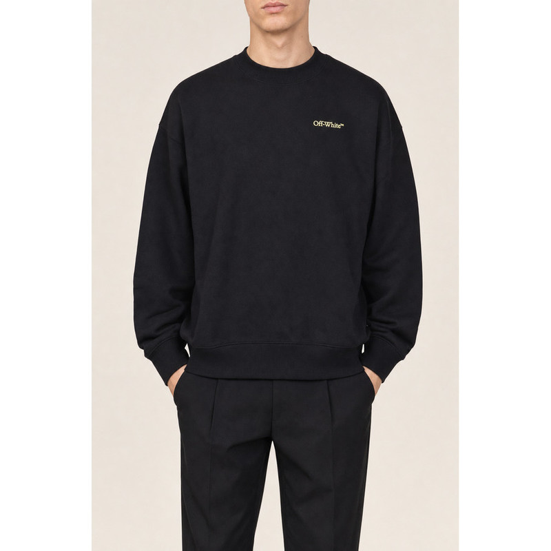 Off-White Men's Black Cotton Sweatshirt - 1