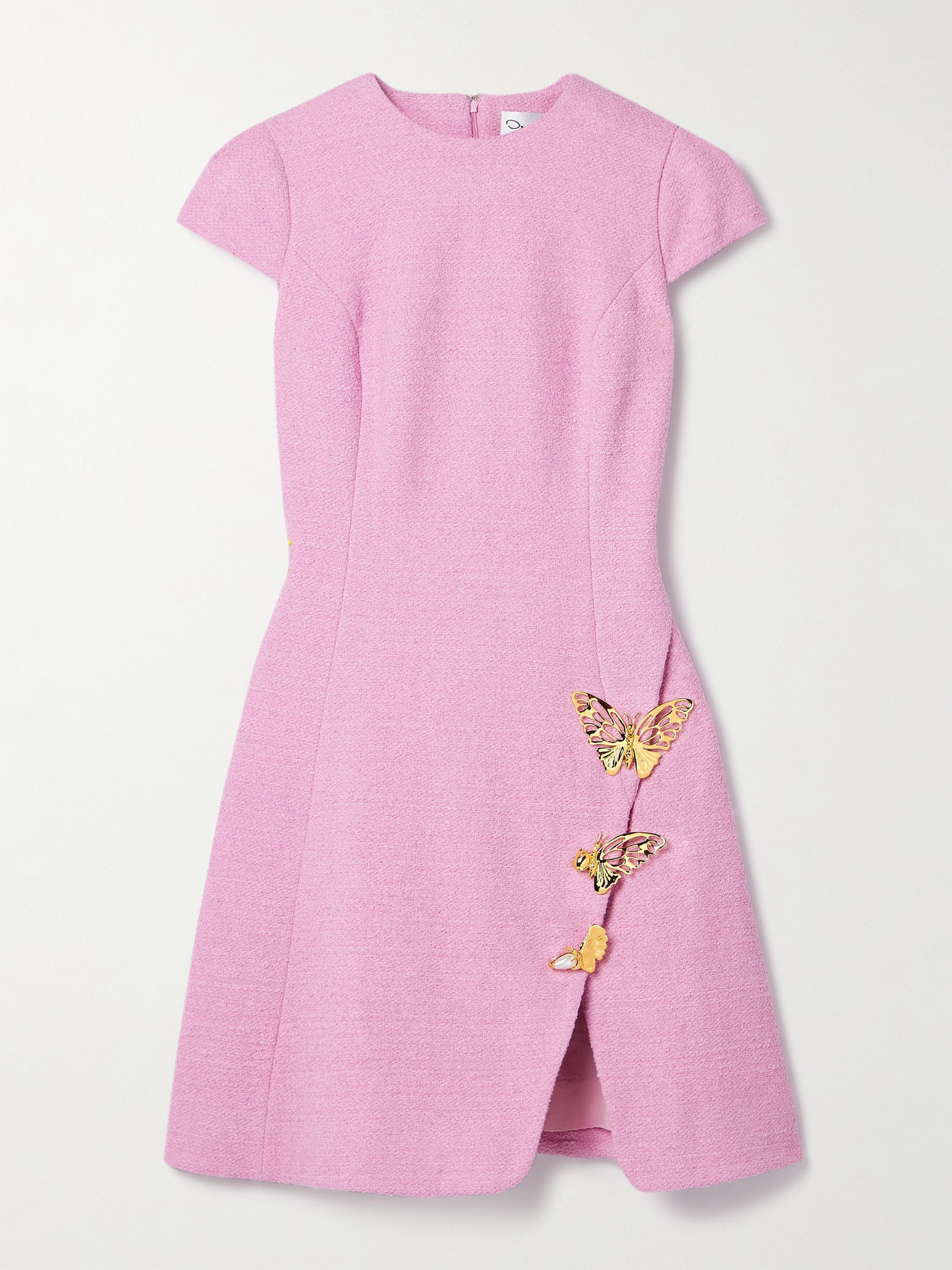 Embellished Cotton-blend Tweed Mini Dress - 1