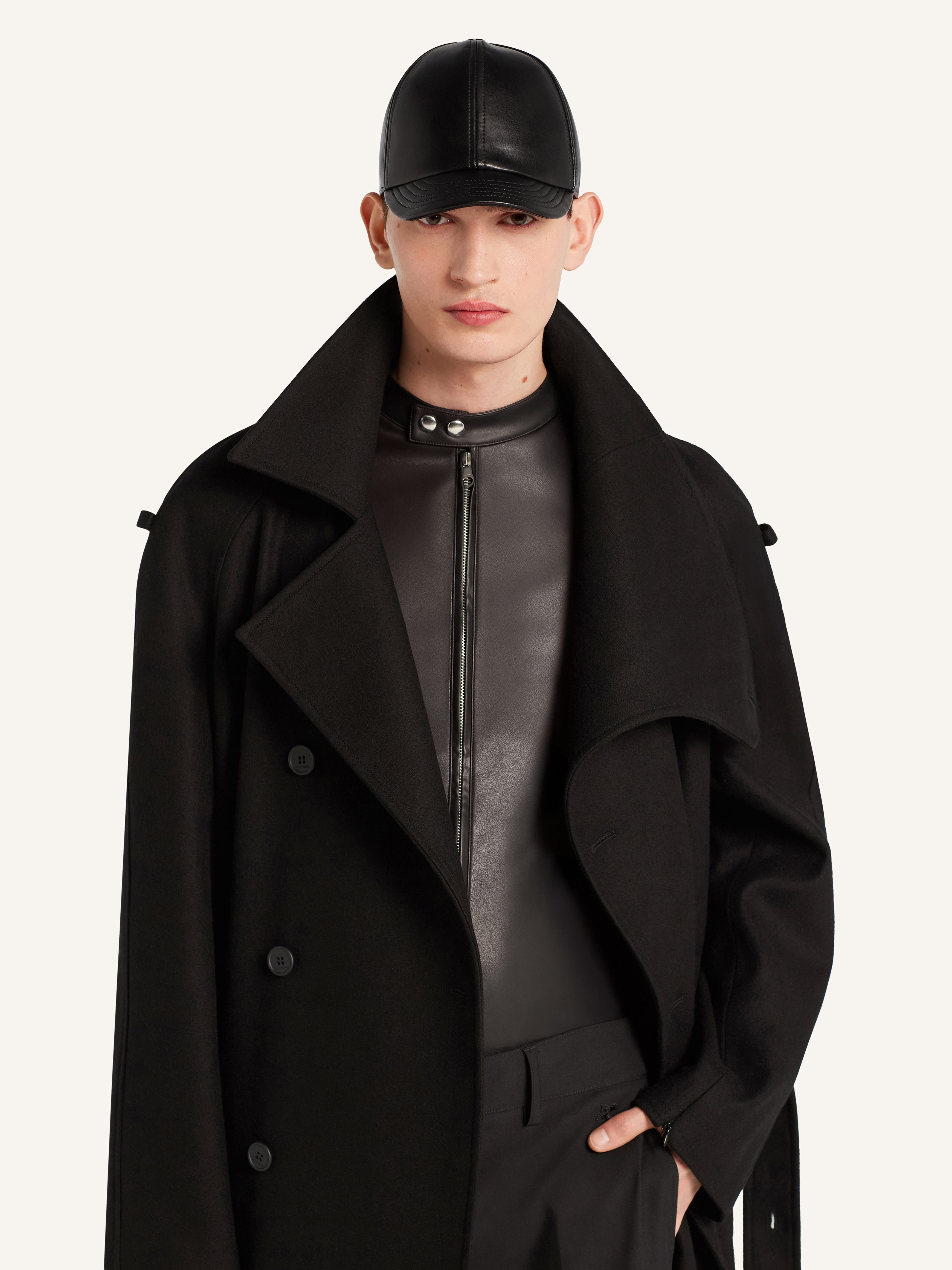 OBLIQUE WOOL TRENCH COAT - 6