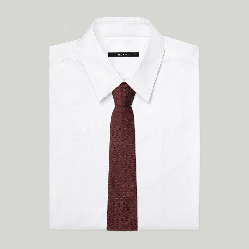 GUCCI Geometric silk jacquard tie outlook