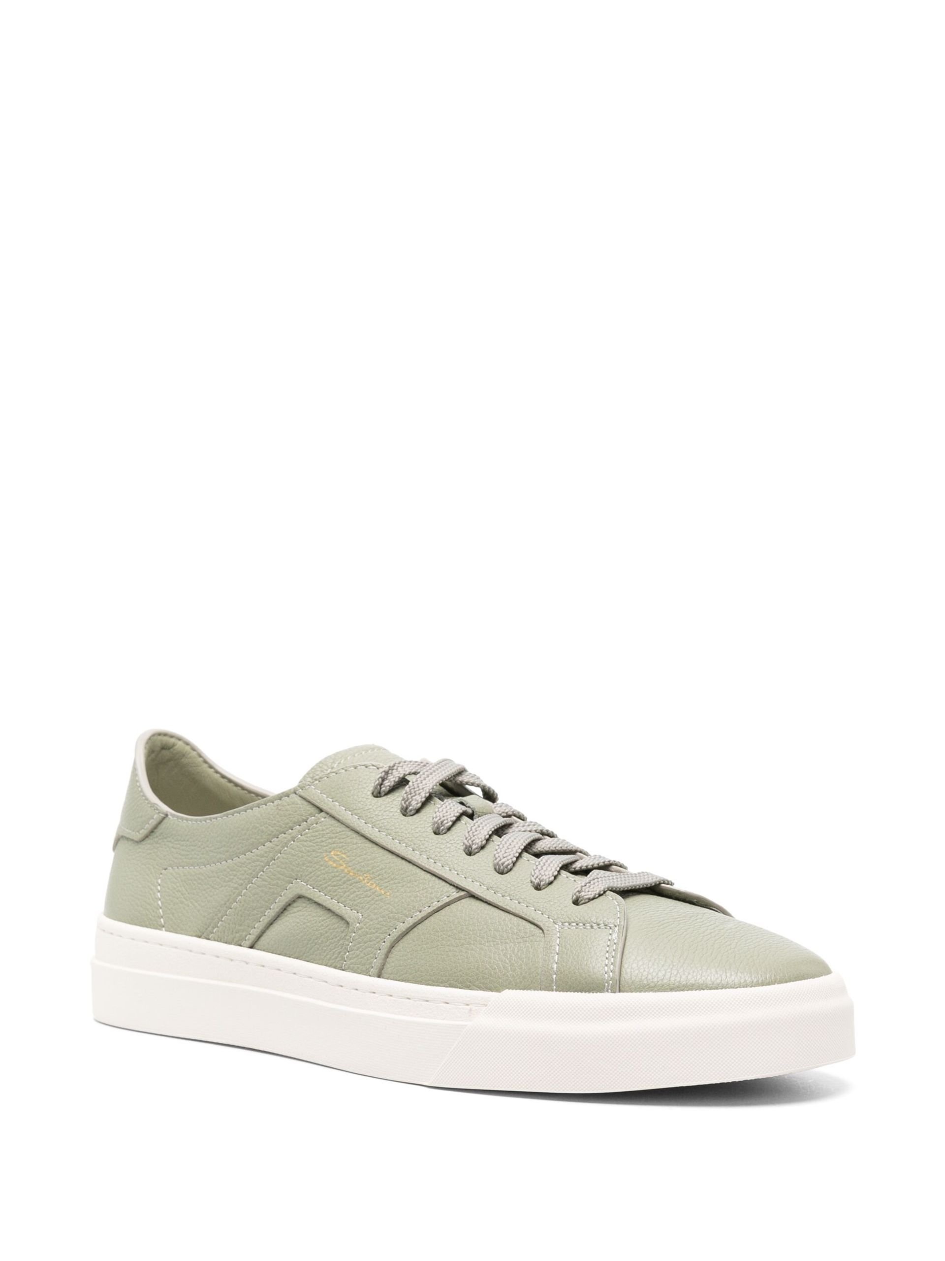 Green Leather Sneakers - 2