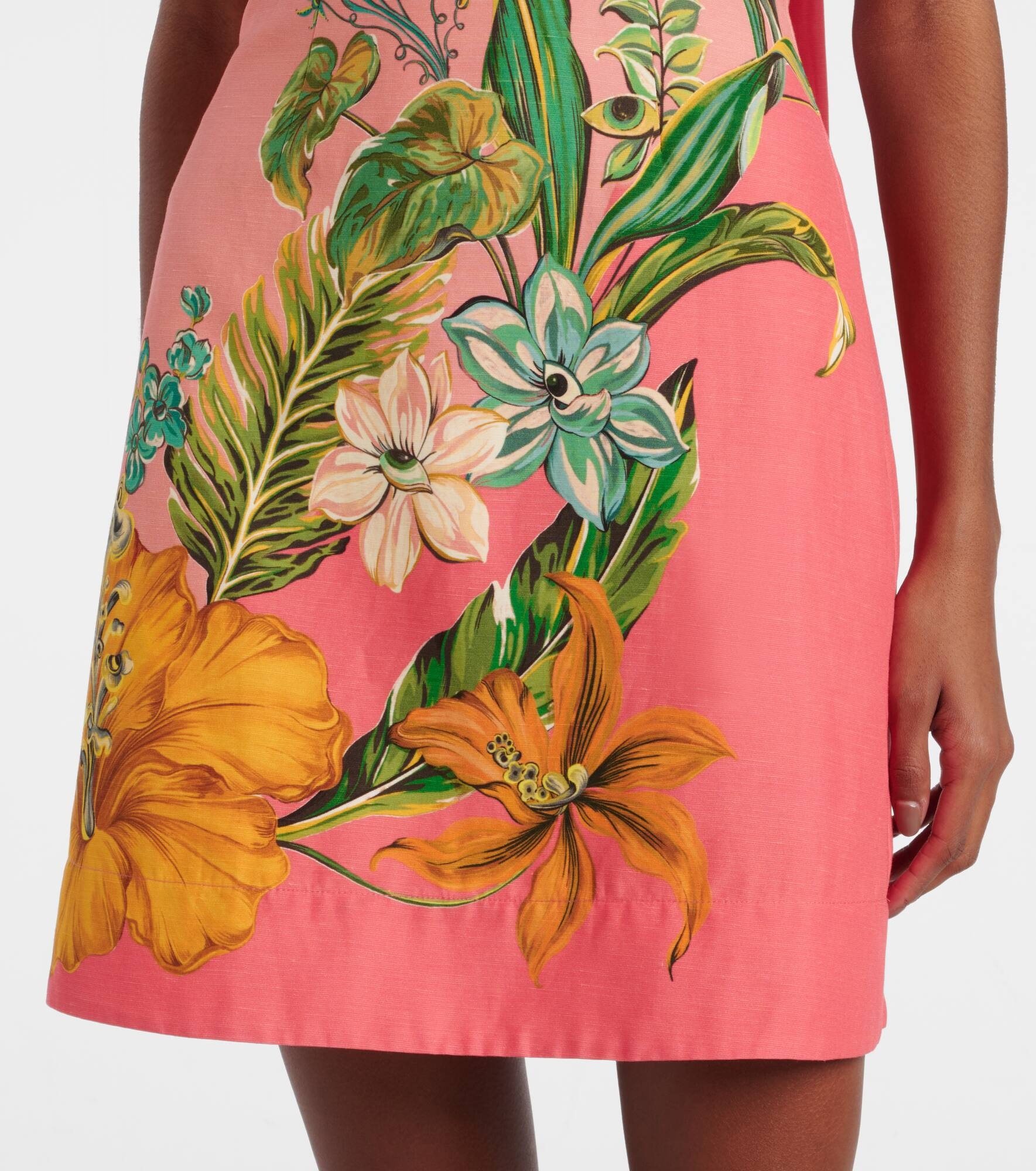 Anika floral linen minidress - 5