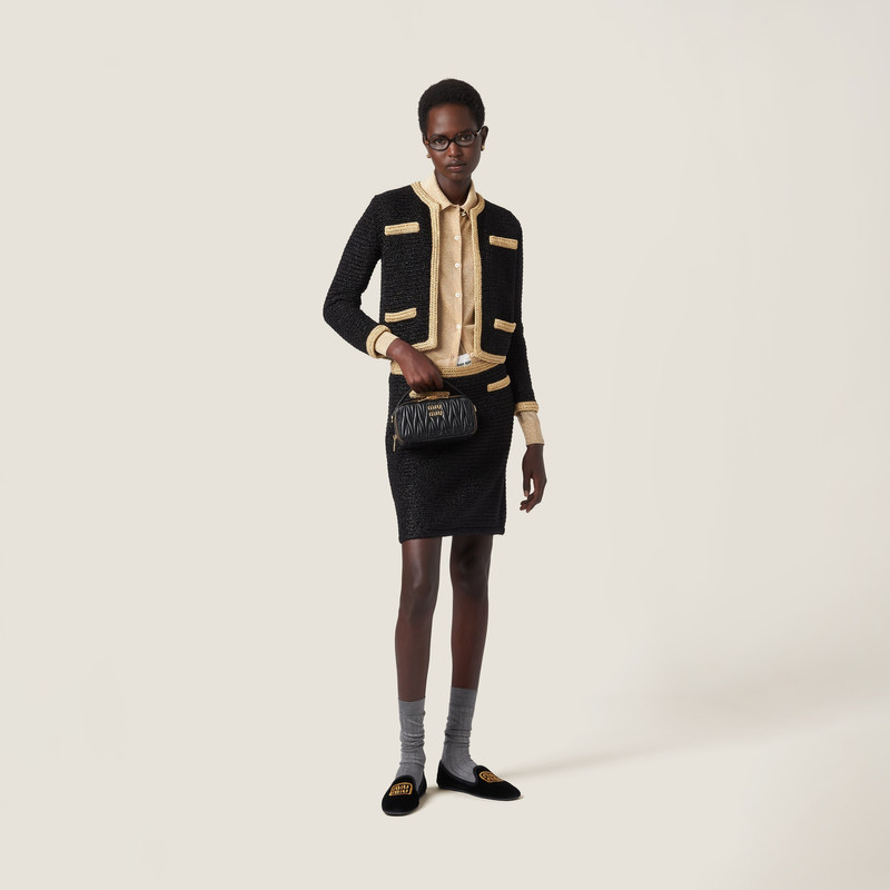 Miu Miu Matelassé nappa leather shoulder bag outlook