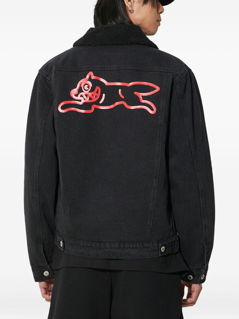 ICECREAM sherpa-collar denim jacket outlook