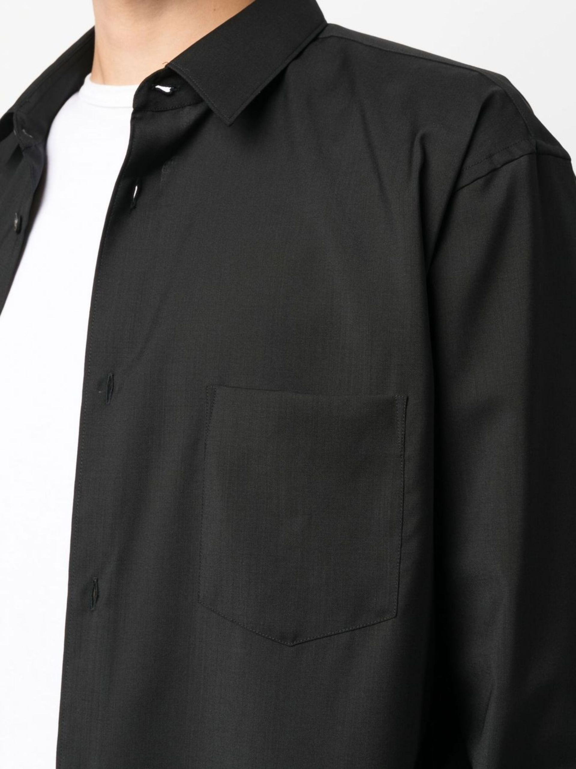 black Shape 2 wool shirt - 5