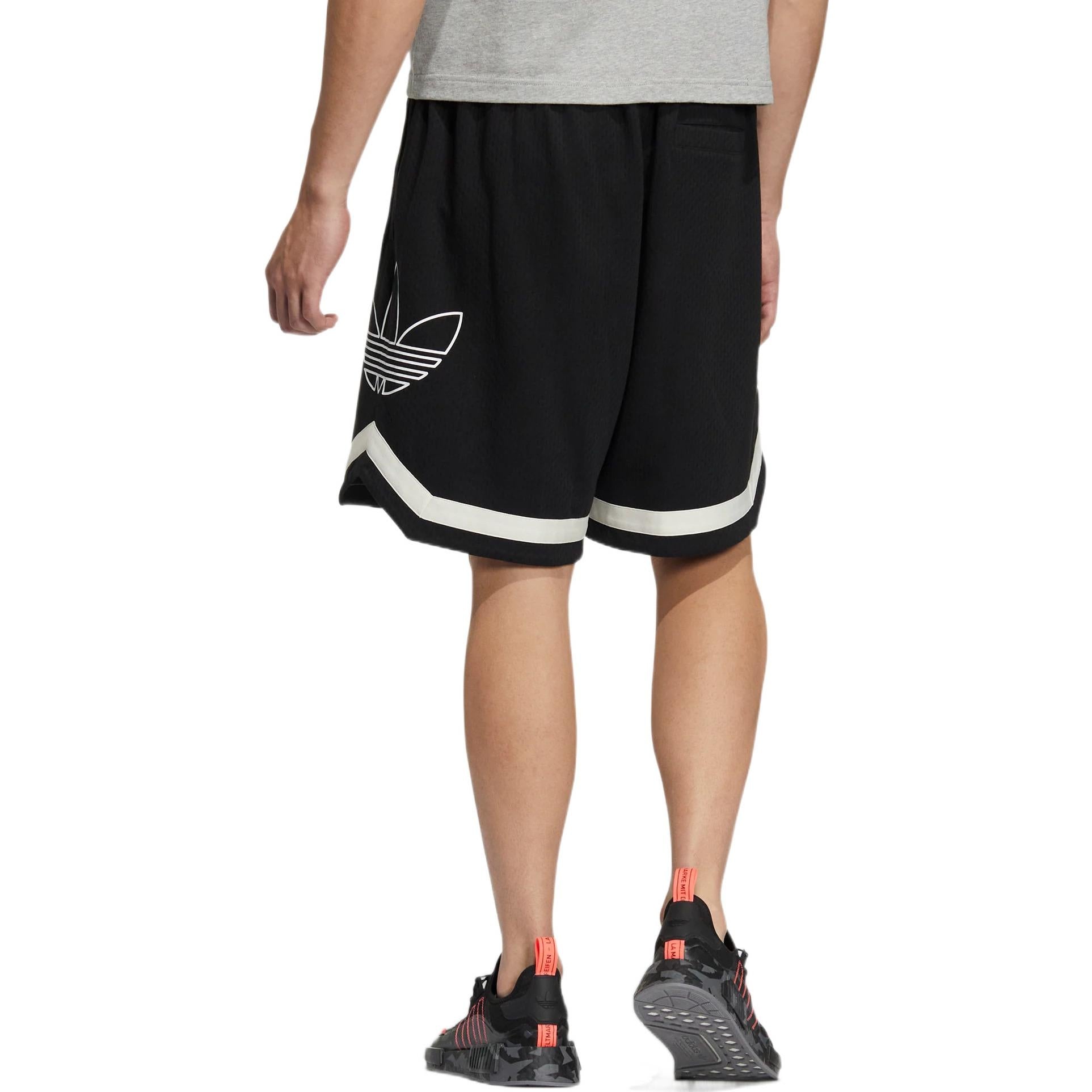 adidas originals Contrasting Colors Alphabet Logo Printing Lacing Straight Sports Shorts Black HZ980 - 4
