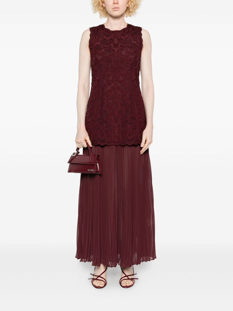 ULLA JOHNSON macramé pleated dress outlook