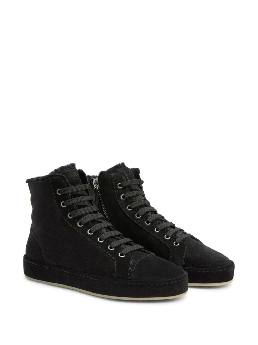 suede panelled sneakers - 2