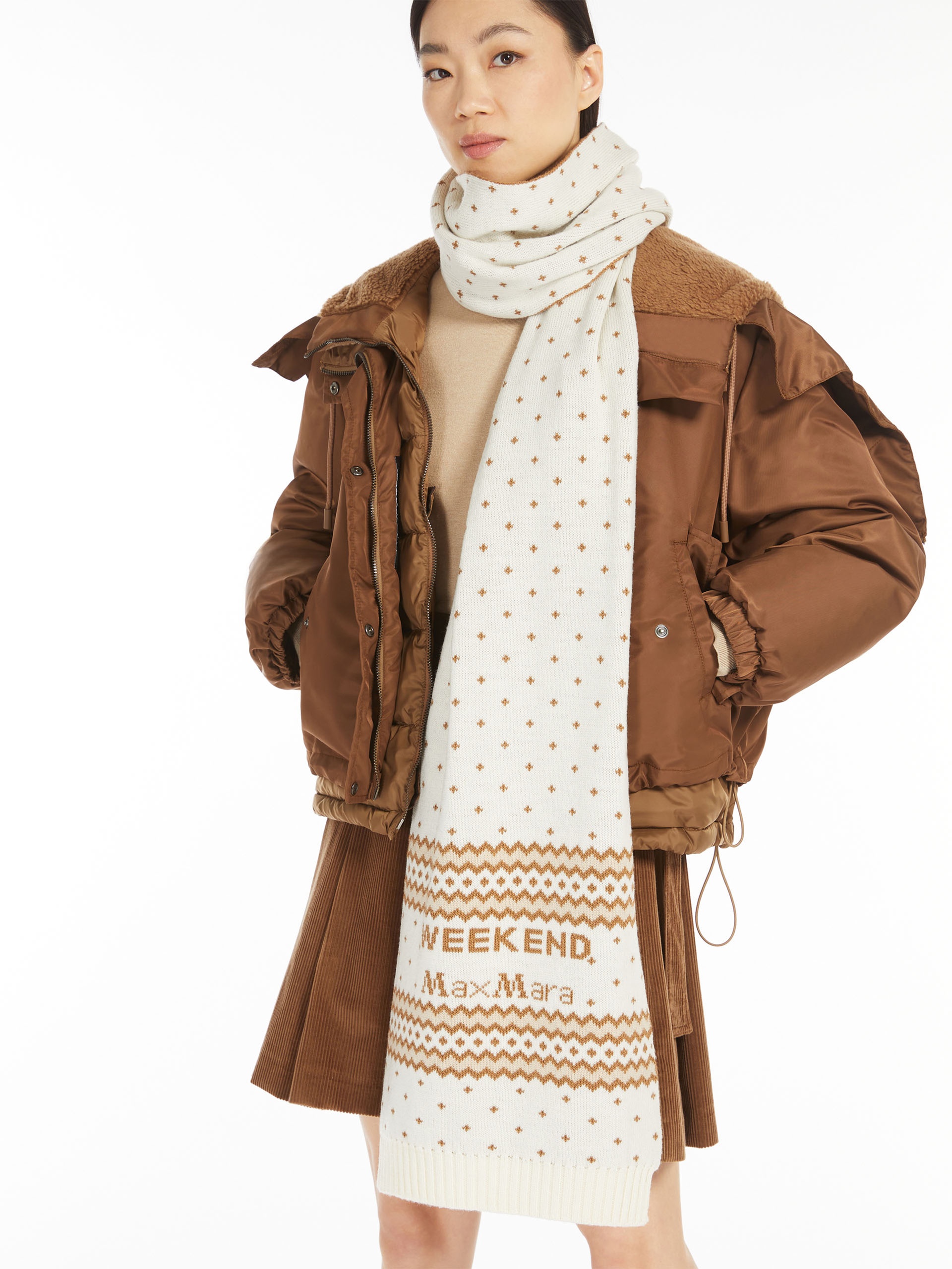 VALDEZ Jacquard-knit wool scarf - 4