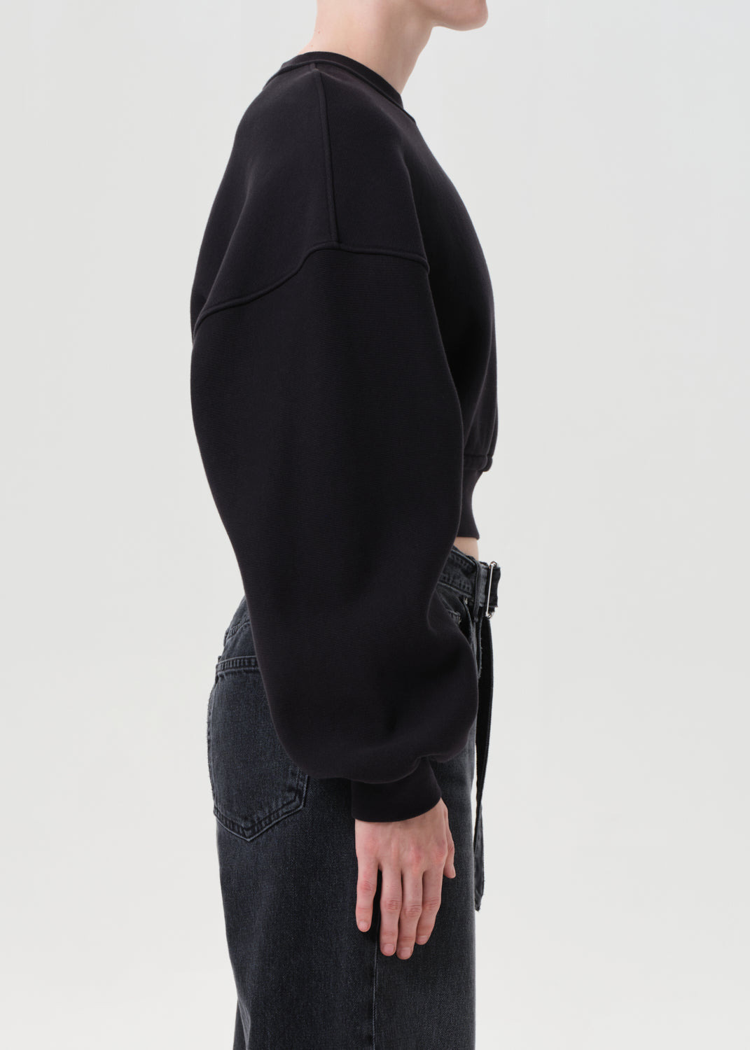 KIT SWEATSHIRT IN WASHED BLACK - 4