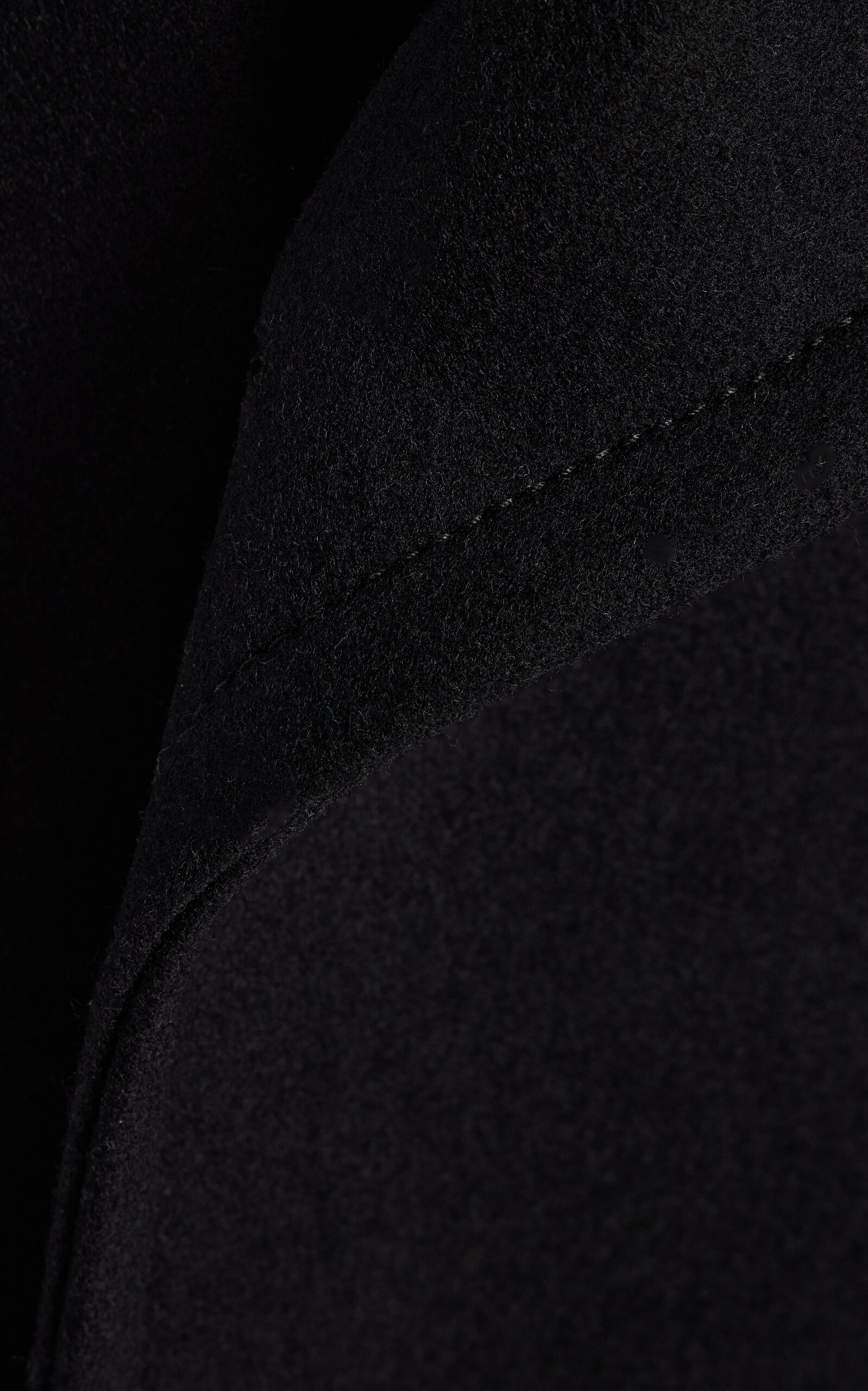 Stretch-Wool Felt Long Coat black - 5