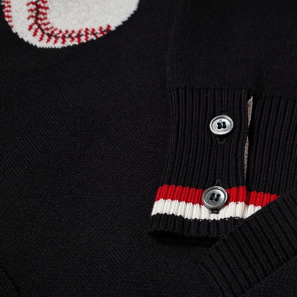 Thom Browne Baseball Icon Jacquard Four Bar Stripe Cardigan - 3