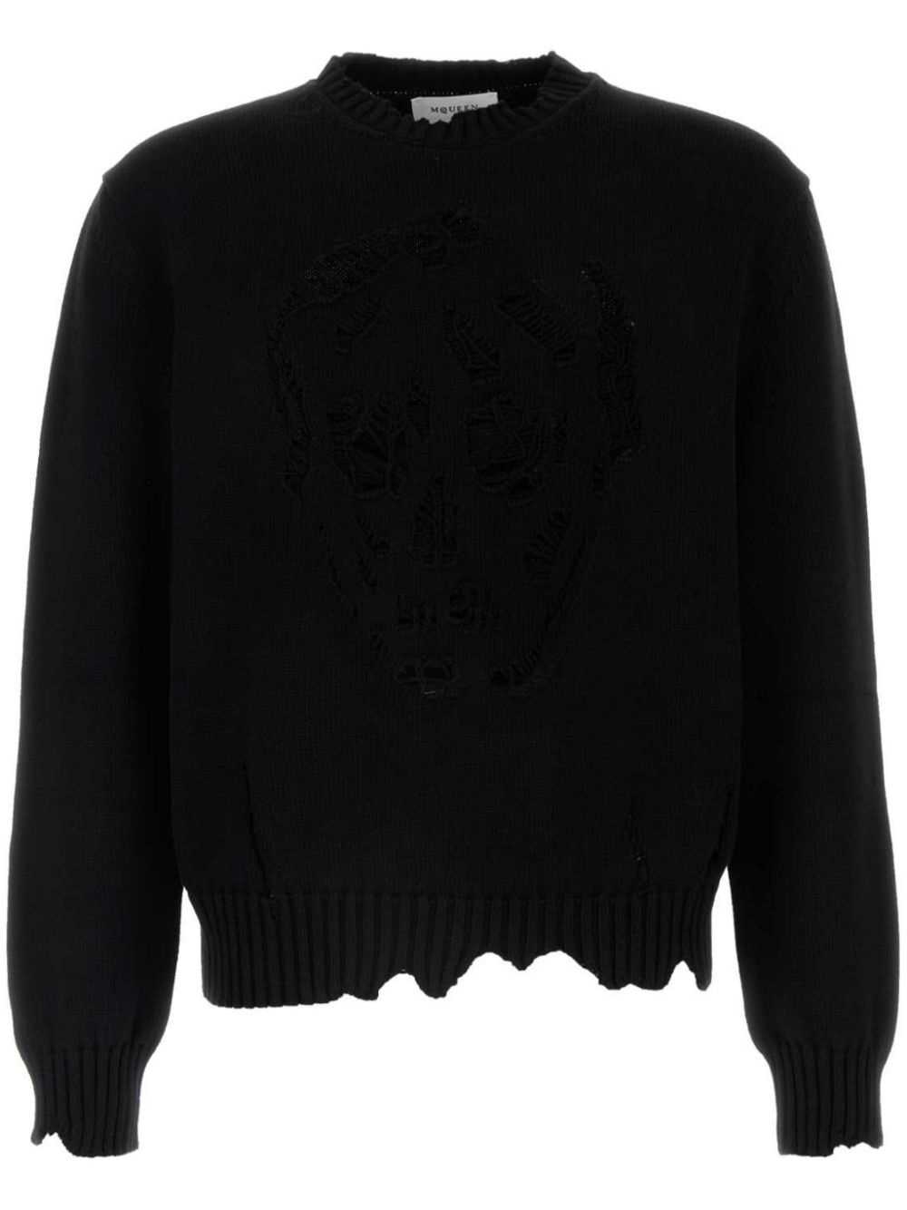 DISTRESSED SKULL SWEATER - 1