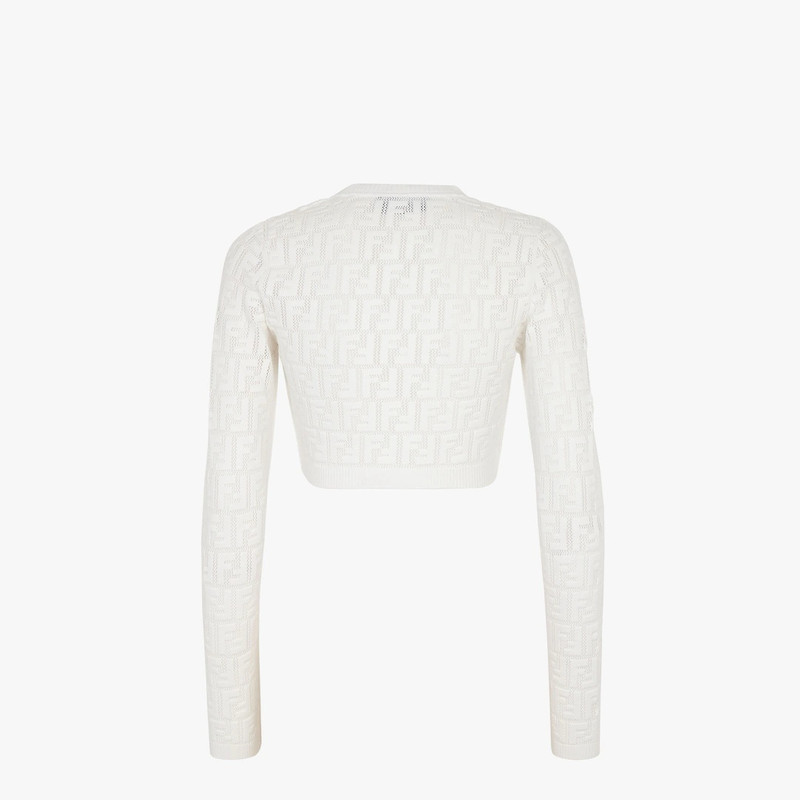 FENDI White viscose cardigan outlook