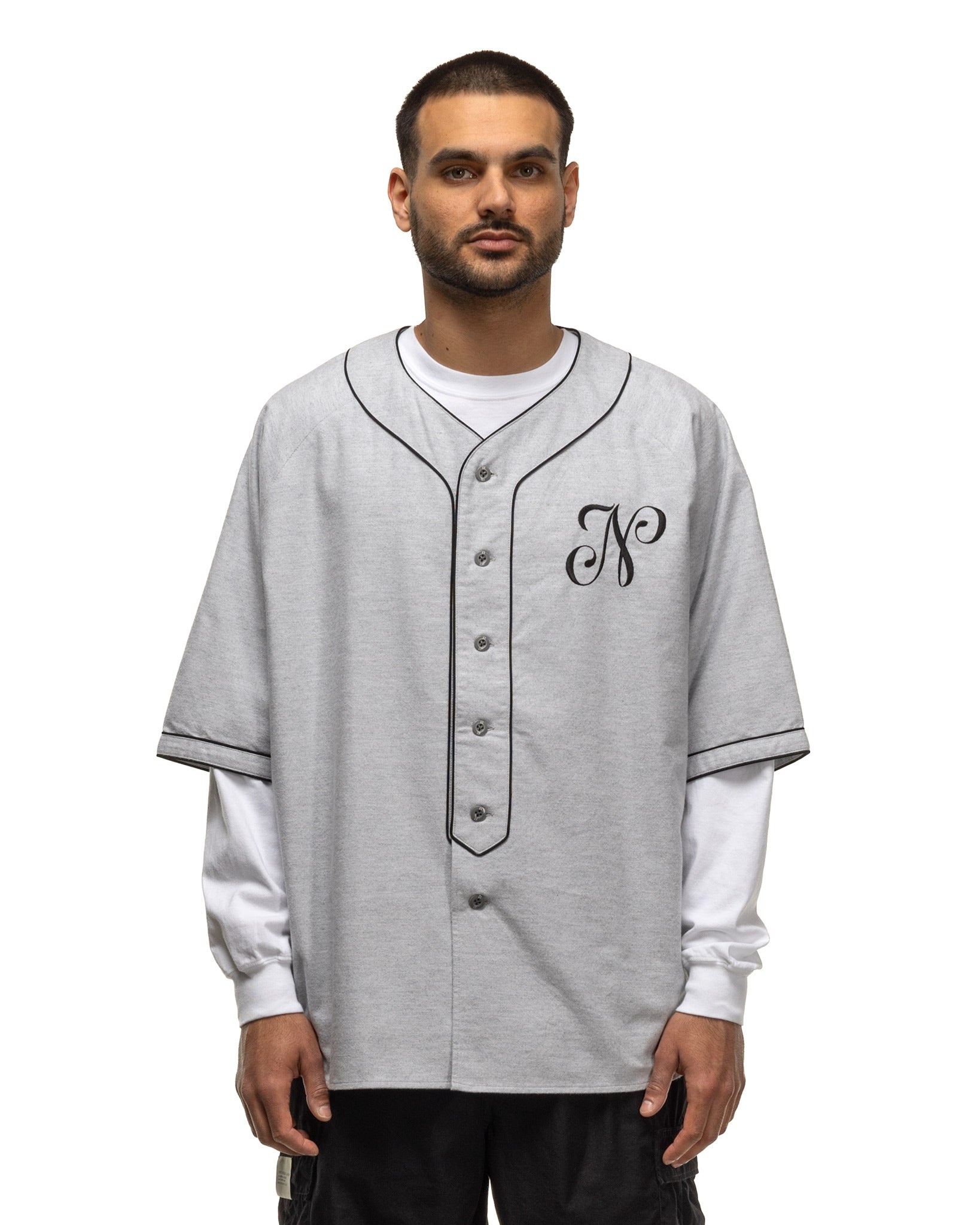 Baseball Shirt SS Grey - 4
