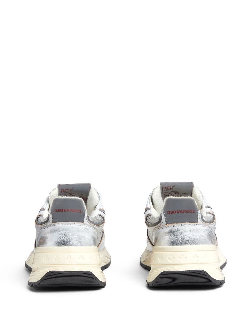 distressed-finish sneakers - 3